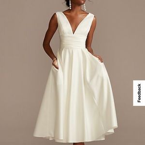 David’s Bridal Satin A-Line Dress
